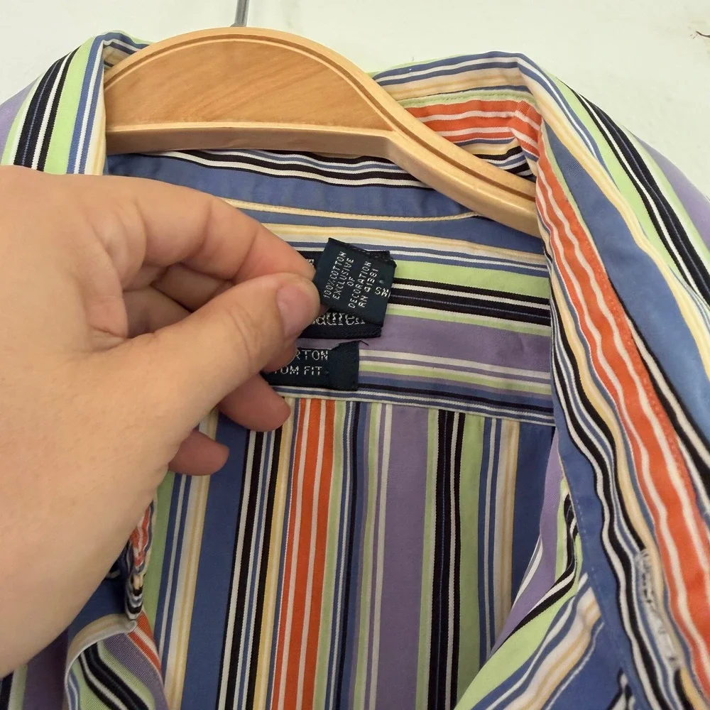 Polo Ralph Lauren Westerton Custom Fit Striped Shirt Mens Medium Cotton